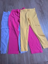 Kinder Hosen Leggins in blau pink und gelb Gr. 116 NEU