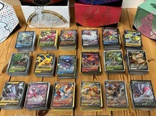 100 Pokemon Karten Sammlung Deutsch | 20 glitzer Holos + Sehr Seltene ex / V