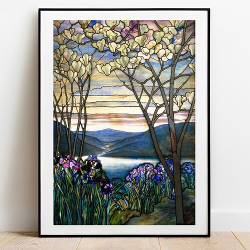 Kunstdruck tiffany magnolien - kunstdruck,