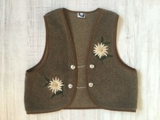 Fuchs Austria ärmellose Teddystoff Trachtenweste,Gr 40,neuwerig