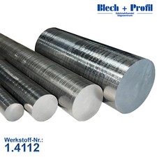 Edelstahl Rundstahl gewalzt 20 - 100mm Rundmaterial 1.4112 Stab Stange bis 2m