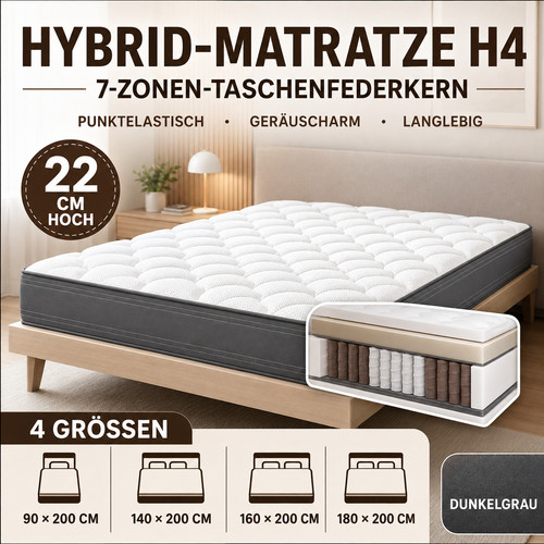 Hybrid matratze 7 zonen - hybrid, 7-zonen