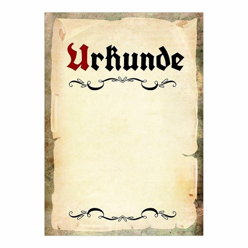 Briefpapier urkunde retro - urkunde,