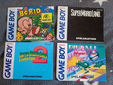 Game Boy Anleitungen Konvolut – Super Mario Land 1 & 2, B.C. Kid, Pinball