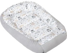 Medi Partners Babynest Nestchen für Neugeborene - 100x60x15 Babynestchen Eule