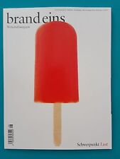 Brand Eins Wirtschaftsmagazin Heft 08 August 2016 ungelesen 1A abs.TOP