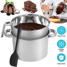 2x Edelstahl Schmelztopf