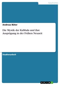 Die mystik der kabbala und - mystik,