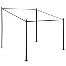 B-Ware Pergola-Gestell MCW-A22, Terrassenüberdachung Gestänge, Stahl 3x3m