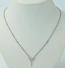 Hals Kette in 925 er Silber und 18 Kt. 750 er Gold Designer SB 51 cm