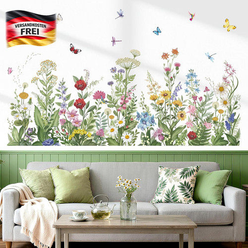 Wandtattoo blumenwiese - wandtattoo,