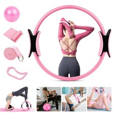 5tlg Pilates Ring Set - Heim Pilates Ausrüstung für Frauen Kit mit Magic Circle