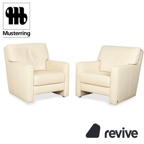 Musterring leder sessel - sessel, creme
