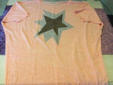 Frauen T-Shirt Oberteil Mode Anziehsachen STERN   Bling Bling chique Gr. S/M