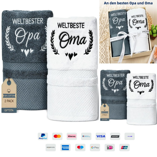 Handtuch set oma - opa, 100