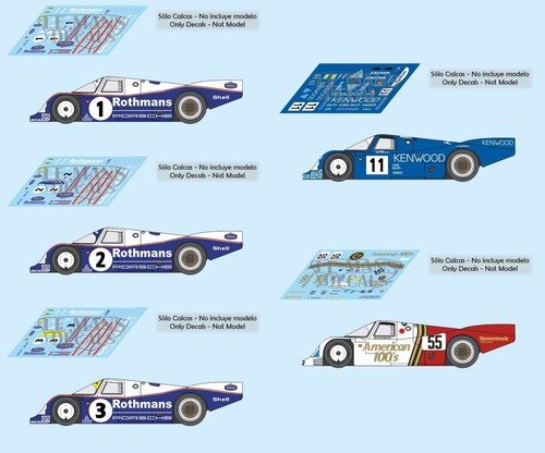 Abziehbilder porsche 962c - porsche, le