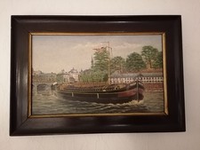 Ölgemälde Frachtschiff