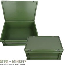 ORIGINAL BUNDESWEHR STAPELBOX MIT DECKEL 53L OLIV BW TRANSPORTBOX ARMEE KISTE