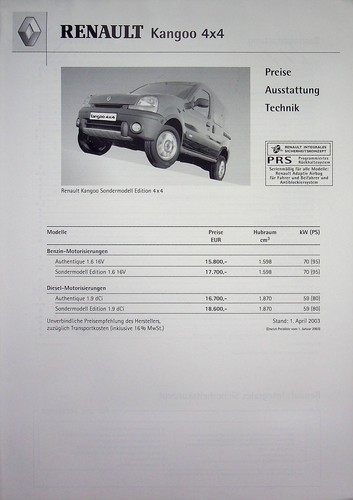 263207 renault kangoo 4x4 - 4x4,