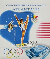 ROMANIA RUMÄNIEN 1995 Block 297 Pre Olympic Games ATLANTA Turnen Schwebebalken**