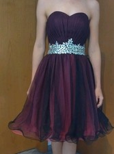 Traumhaftes Prinzessin Kleid. Ballkleid. Brautjungfer. Hochzeit.Gr. 36. Weinrot