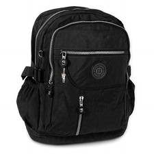 Rucksack Sporttasche schwarz Damen Herren Nylon Bag Street 30x18x38 OTJ604S