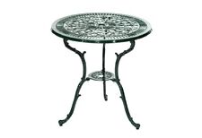 Gartentisch Gartenmöbel Alu Metall Alutisch LUGANO 70cm rund grün, wetterfest