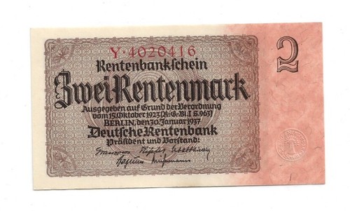 Rentenmark 1937 167a 7 - 2,