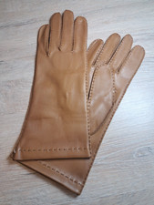 Damen Nappa-Leder-Handschuhe camel Gr 7 1/4 mit Viskoseinnenfutter