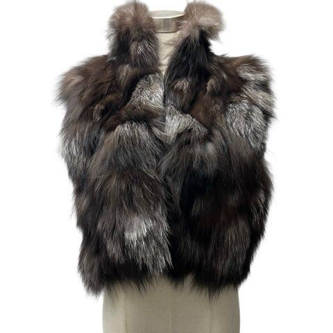 Silberfuchs pelz weste - pelz,