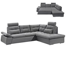 Ecksofa - dark grey-anthrazit