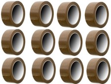 12 Rollen 66m Braun Klebeband Packband Paketband Paketklebeband Kartonkleber