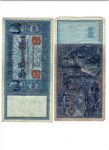100 mark reichsbanknote vom - 100,