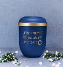 Bio Urne Naturstoff  Gratis Versand Zertifikat Biourne Top Bestatter Blau