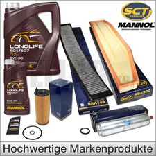 Filterset Inspektionspaket 5W30 für BMW X3 E83 2.0d 177 PS xDrive18d xDrive20d