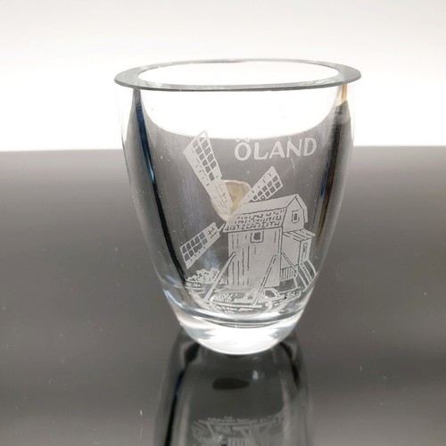 Kleine vase mit - vase, geätzter
