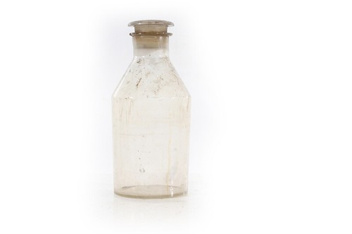 Alte dekorative glasflasche - alte,