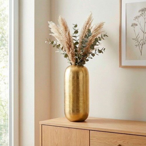 Vase aluminium gold blumenvase - gold,