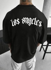 Herren Oversize Shirt Los Angeles coole Streetwear Fashion Mode bis 5XL