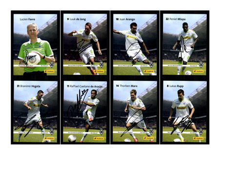Autogrammkartensatz borussia - autogrammkartensatz,