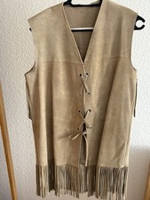 Wildlederweste mit Fransen und