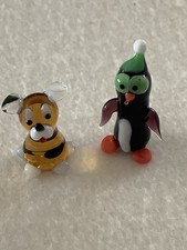 Glasfiguren Figur Glas Hund Pinguin farbig klein