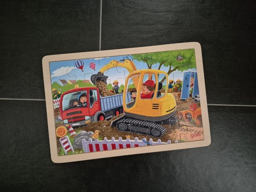Goki holz puzzle baustelle - holz,