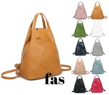 Damen Kunstleder Tasche Damen weicher Reise Rucksack Mädchen College Schule Rucksack