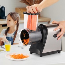 Elektrische Gemüseschneider Gemüsereibe Kartoffelreibe 5in1 Küchenreibe 150/250W