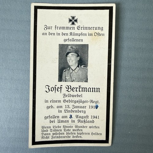 Sterbebild gebirgsjäger - sterbebild,