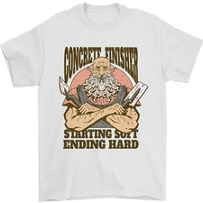 Lustiges Betonfertiger Bauarbeiter Herren T-Shirt 100% Baumwolle