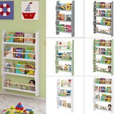 Kinder Bücherregal Wandregal mit Ablagen Kinderregal Spielzeugregal Regal #2906