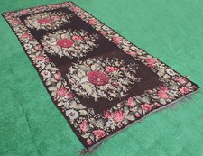 Türkischer Kelim Teppich 56 Zoll x 137 Zoll Handgewebt Karabag Kelim 145 x 35...