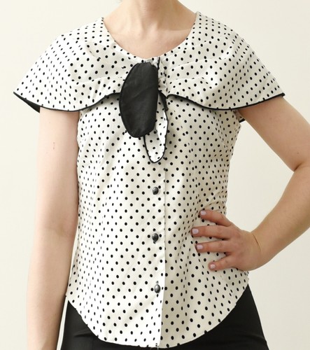 Bluse vintage rockabilly polka - vintage,